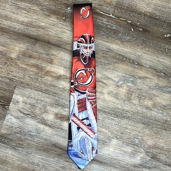 New Jersey Devils Original Ralph Marlin Tie Made in the USA 1992 - Picture 13 of 13